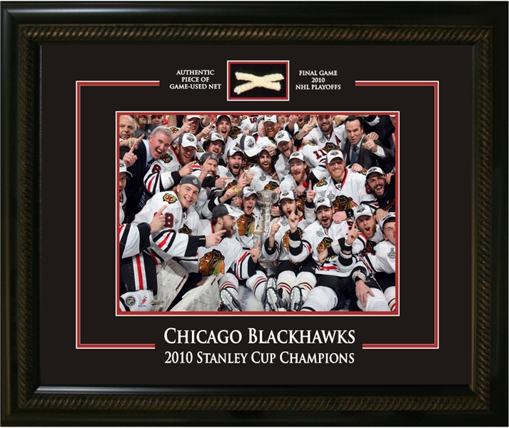 Chicago Chicago Blackhawks 8x10" Photo Photo with Piece of 2010 Stanley Cup Net