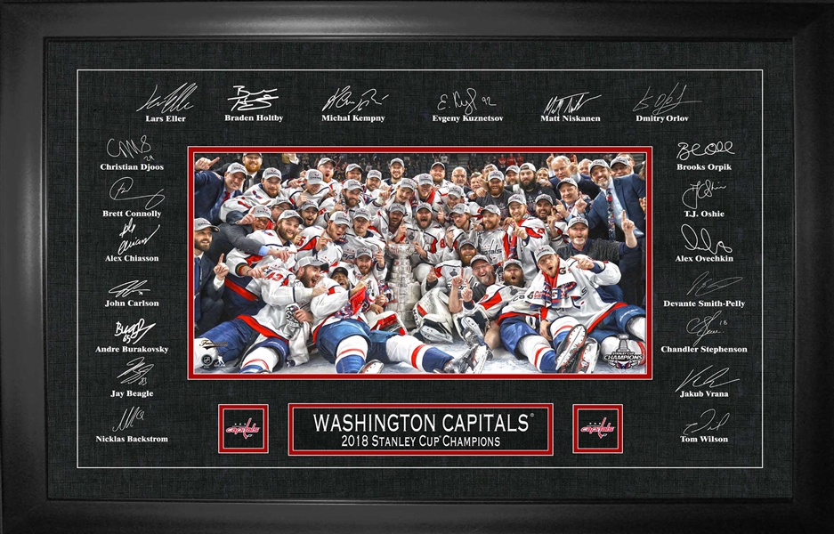 Washington Capitals Framed Replica Signatures 2018 Stanley Cup