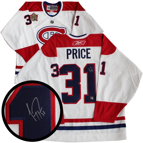 Carey Price Signed Jersey Canadiens White Replica 2011 Heritage Classic