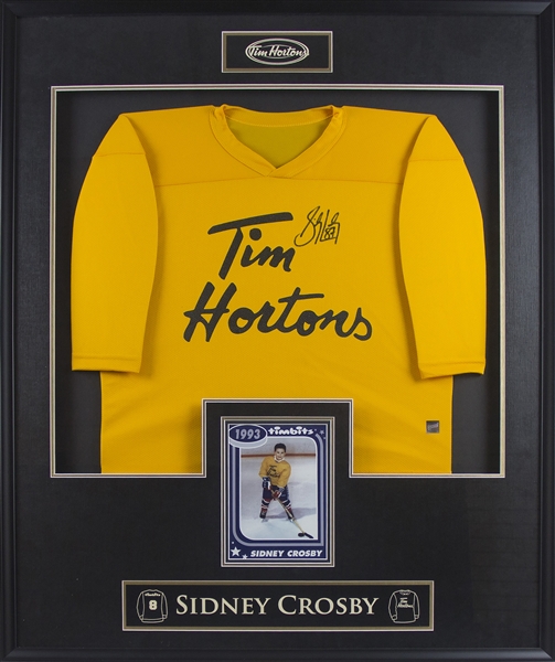 Sidney Crosby Signed Timbits Jersey with Deluxe Frame