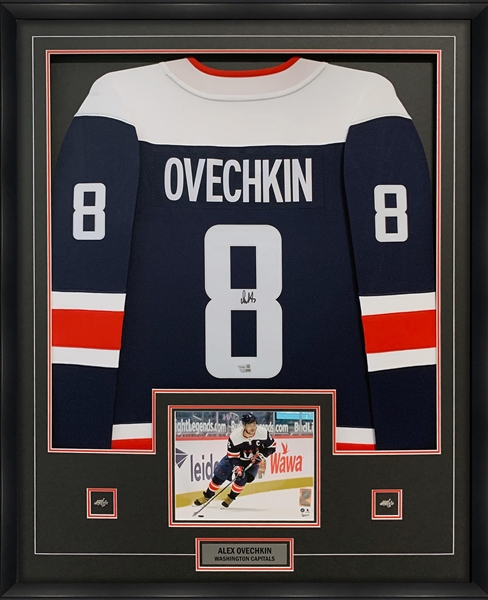 Ovechkin,A Signed Framed Jersey Capitals Alternate Navy Fanatics