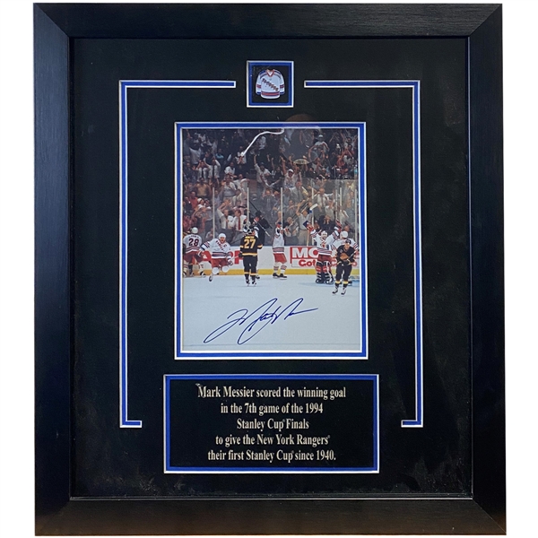 Mark Messier Signed New York Rangers 1994 Stanley Cup Finals Framed 6x7.5 Photo