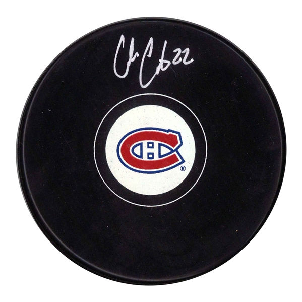 Cole Caufield Signed Montreal Canadiens Logo Puck