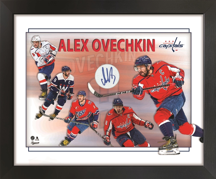 Ovechkin,A Signed PhotoGlass Collage with Embedded Signature