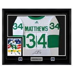 Auston Matthews Autographed Framed Toronto St. Pats Adidas Auth. Jersey