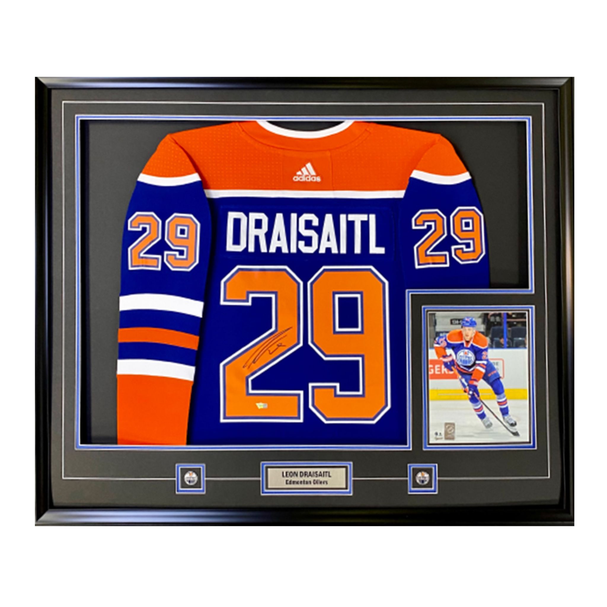 Lot Detail Leon Draisaitl Signed Framed Edmonton Oilers Alternate