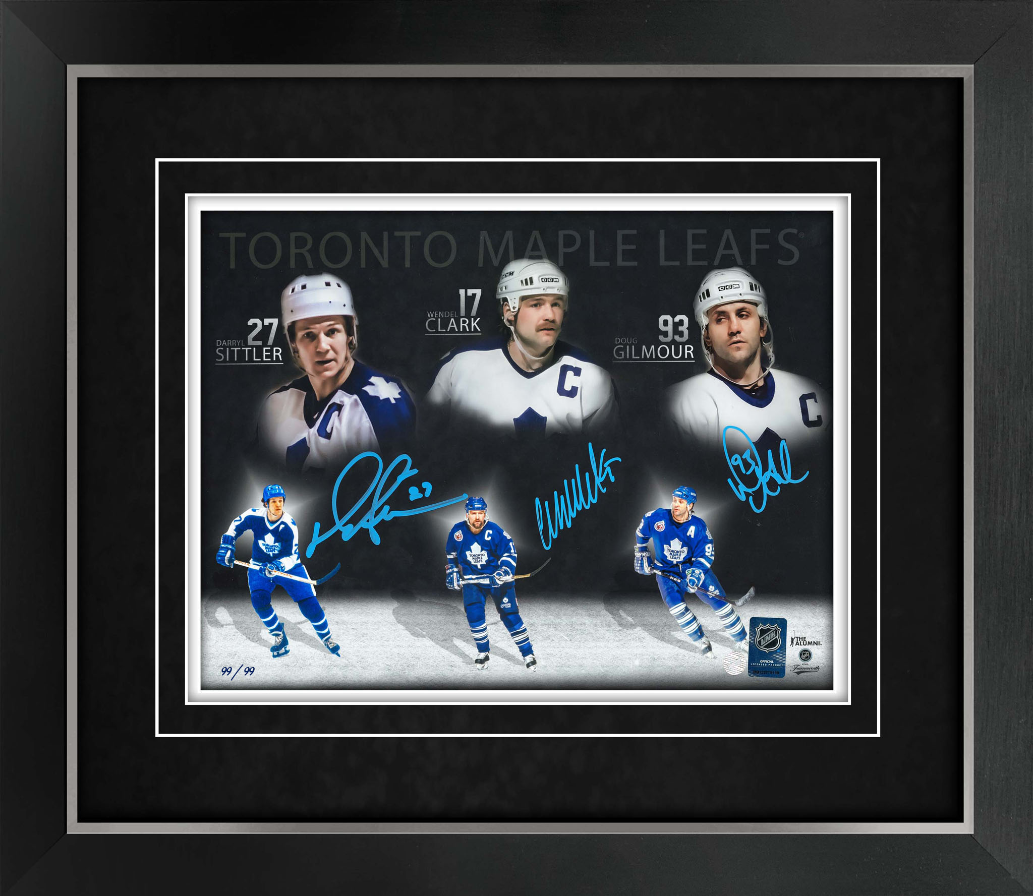 Wendel Clark Autographed Framed Maple Leafs Jersey
