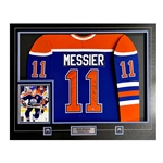 Mark Messier Signed Framed Edmonton Oilers Pro Jersey with "HHOF 2007" Inscribed