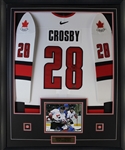 Sidney Crosby Signed Framed 2004 Team Canada World Juniors Game Model Nike White Jersey