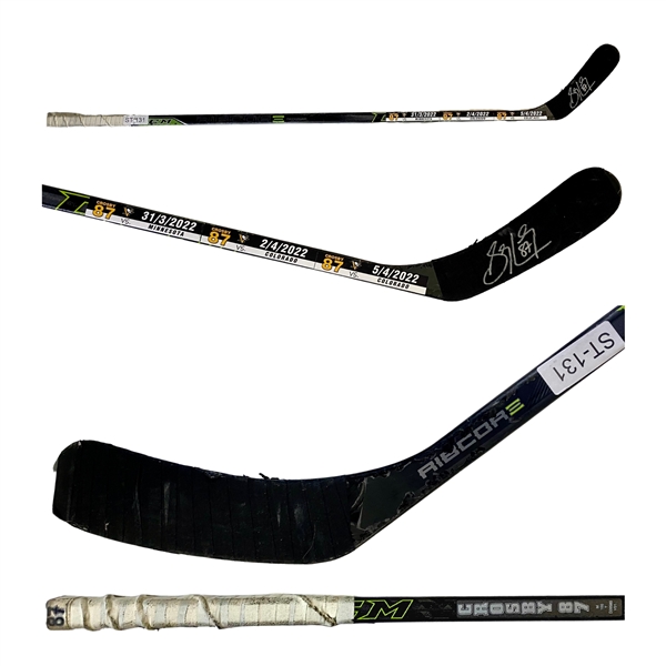Sidney Crosby Signed Game Used Stick (ST-131)