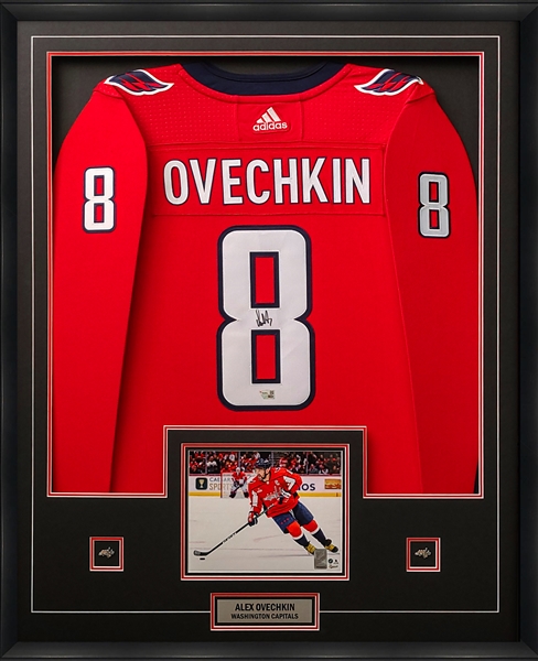 Alex Ovechkin,Signed Jersey Framed Capitals Home Adidas Auth.