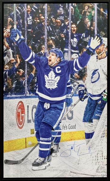 John Tavares Toronto Maple Leafs Signed Framed 36x60 Celebration Gallery Edition Canvas (IN STORE PICK UP ONLY)