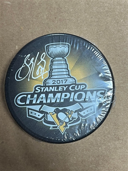 Sidney Crosby Signed Puck Penguins 2017 Stanley Cup Champions