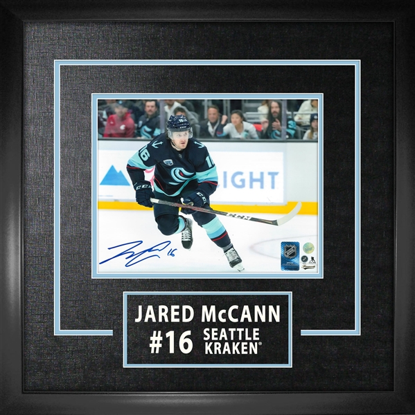 Jared McCann Seattle Kraken Signed Framed 8x10 Action Photo