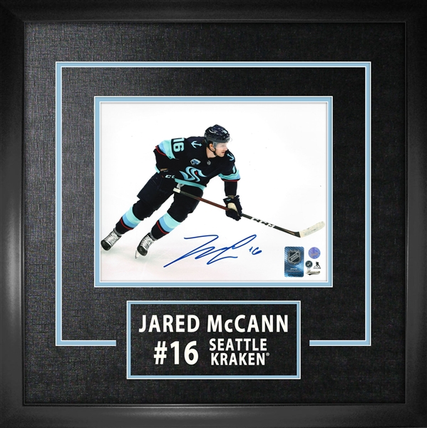 Jared McCann Seattle Kraken Signed Framed 8x10 Skating Photo