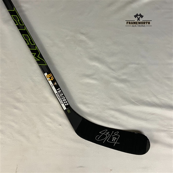 Sidney Crosby Signed Game Used Stick vs Nashville Predators (March 15th, 2022)