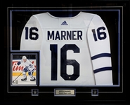 Mitch Marner Signed Framed Toronto Maple Leafs White Adidas Authentic Jersey with 8x10 Photo