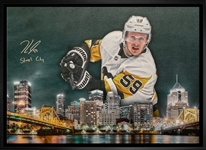 Jake Guentzel Pittsburgh Penguins Signed Framed 20x29 Skyline Canvas (Limited Edition of 99)