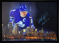 Wendel Clark Toronto Maple Leafs Signed Framed 20x29 Skyline Canvas (Limited Edition of 99)