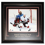 Steve Yzerman Signed 2002 Team Canada Etched Mat