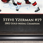 Steve Yzerman Signed 2002 Team Canada Etched Mat