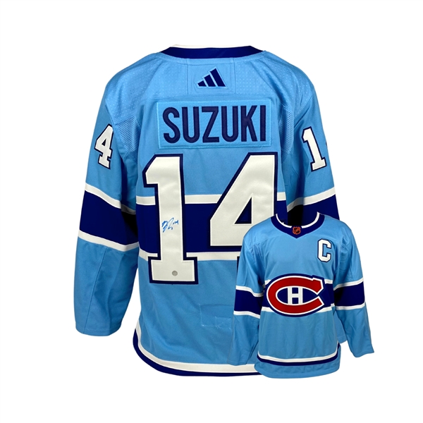 Nick Suzuki Signed Montreal Canadiens 2022 Reverse Retro Adidas Auth. Jersey