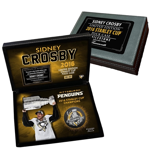 Sidney Crosby Signed Puck in Deluxe Case 2016 Stanley Cup (Limited Edition of 87)