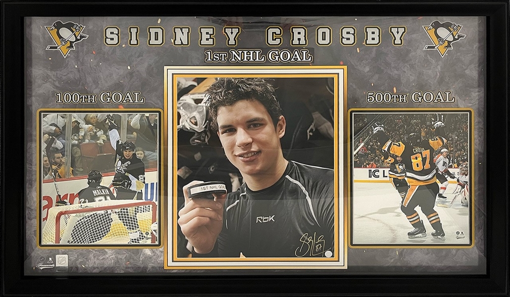 Sidney Crosby Signed Framed 1st Goal Collage 