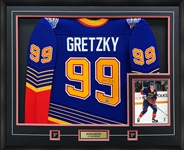 Wayne Gretzky Signed Jersey Framed St Louis Blues CCM