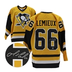 Mario Lemieux Signed Pittsburgh Penguins 1985 CCM Replica Jersey