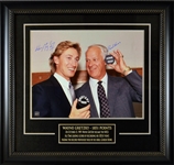 Wayne Gretzky and Gordie Howe Dual Signed Etched Mat - 1851 Points