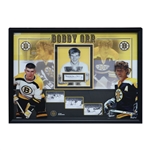 Bobby Orr Signed Boston Bruins Embedded Signature Photo Collage (Detailed Video below)