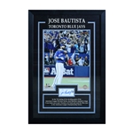 Jose Bautista Signed Embedded signature 16x20 Bat Swing-V