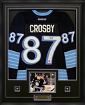Sidney Crosby Signed Framed Pittsburgh Penguins 2011 Winter Classic Team Issued Reebok Jersey