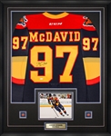 Connor Mcdavid Signed Framed Erie Otters CCM Pro Jersey
