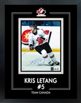 Kris Letang Signed 8x10 PhotoGlass Frame Canada 2007 World Juniors-V