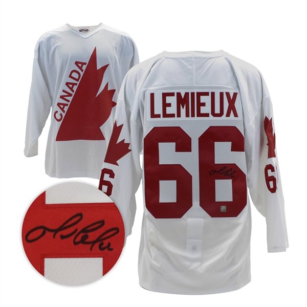 Mario Lemieux Signed 1987 Canada Cup White Jersey