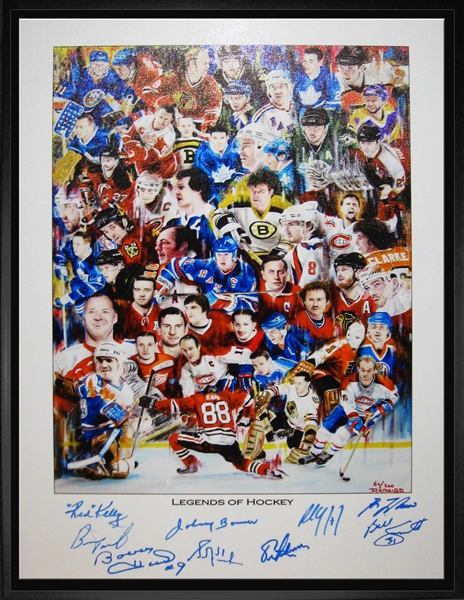 NHL Legends 10-Signed 20x29 Canvas (Limited Edition of 200)