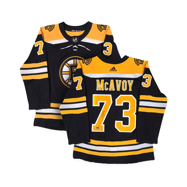 Charlie McAvoy Signed Boston Bruins Black Adidas Authentic Jersey
