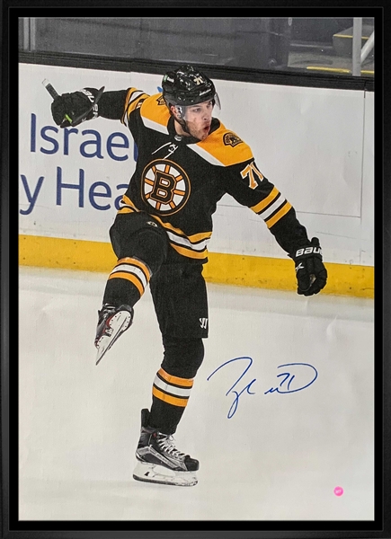 Taylor Hall Boston Bruins Signed Framed 20x29 Goal Celebration Canvas