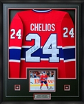 Chris Chelios Signed Framed Jersey Canadiens Fanatics Vintage Red