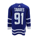 John Tavares Signed Jersey Toronto Maple Leafs 2022 Reverse Retro Blue Adidas