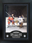 Johnny Bower Toronto Maple Leafs Signed Framed 16x20 With Beliveau Photo