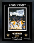 Sidney Crosby Signed 8x10 Framed PhotoGlass 2017 Stanley Cup Penguins (Limited Edition of 87)