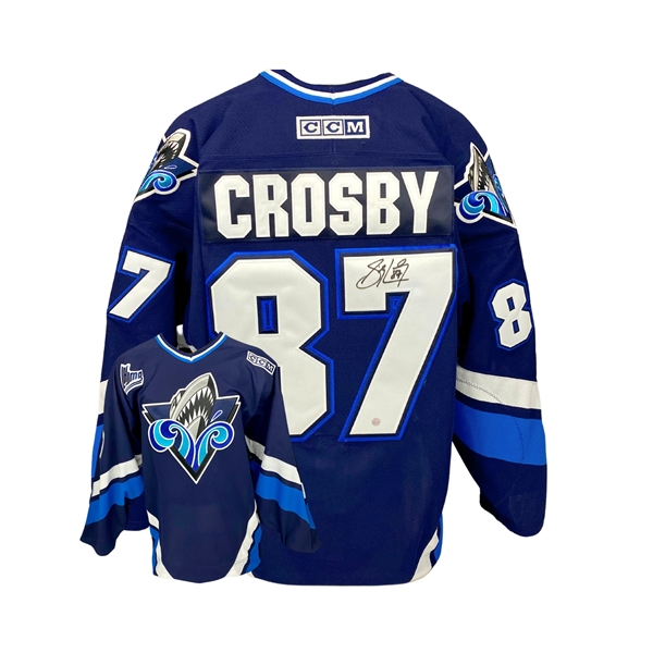 Sidney Crosby Signed Oceanic Rimouski Blue CCM Pro Jersey