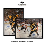 Sidney Crosby Signed Framed Pittsburgh Penguins 20x29 Canvas + Signed Framed Pittsburgh Penguins 20x29 Canvas 