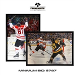 Sidney Crosby Team Canada Signed Framed 20x29 Golden Goal Canvas + Signed Framed Pittsburgh Penguins 20x29 Canvas 