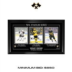 Sidney Crosby Triple Signed 8x10 Framed Stadium Series Penguins (Limited Edition of 87)