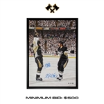 Sidney Crosby and Kris Letang Signed 20X29 Canvas Framed Celebration (Limited Edition of 87)