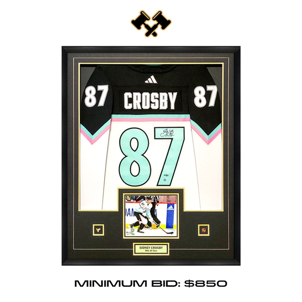 Sidney Crosby Signed Jersey Framed 2023 Eastern Conference All-Star Adidas White (Limited Edition of 87)